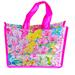 Lilly Pulitzer Bags | Lily Pulitzer Canvas Plastic Shopping Bag Animal Print Big Cat Tote Pink | Color: Blue/Pink | Size: Os