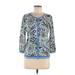 Talbots Cardigan Sweater: Blue Batik Sweaters & Sweatshirts - Women's Size Medium