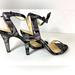 Nine West Shoes | Nine West Grey Camouflage Open Toe Heal With Adjustable Ankle Strap. 8 | Color: Black/Gray | Size: 8