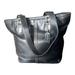 Coach Bags | Black Coach Leather Hampton Shoppers 9572 12" X10" | Color: Black/White | Size: Os