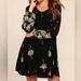 Free People Dresses | Free People Oxford Boho Embroidered Mini Cut Out Back Long Sleeve Black Small | Color: Black | Size: S