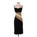I.N. San Francisco Cocktail Dress - Sheath: Black Color Block Dresses - Women's Size Small