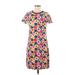 Touched by Nature Casual Dress - Shift: Pink Print Dresses - Women's Size Medium