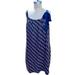 Anthropologie Dresses | Anthropologie Floreat Sleeveless Silk Shift Dress With Ribbon Shoulders. Size L | Color: Blue/Tan | Size: L