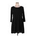 Apt. 9 Casual Dress - Fit & Flare: Black Solid Dresses - Women's Size X-Large