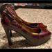 Nine West Shoes | Peep Toe Ankle Strap Heel | Color: Brown | Size: 8