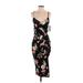 Nine Britton Casual Dress - Slip dress: Black Floral Dresses - New - Women's Size Small