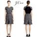 J. Crew Dresses | J. Crew Mixed Tweed Boucle Fit Flare Dress Size 4 Grey Black | Color: Black/Gray | Size: 4