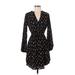 Maison Jules Casual Dress - Wrap: Black Print Dresses - New - Women's Size X-Small