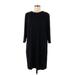 J.Jill Casual Dress - Midi: Black Solid Dresses - Women's Size Medium