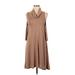 Hot Kiss Casual Dress: Brown Solid Dresses - Women's Size Medium