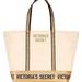 Victoria's Secret Bags | Nwt Victoria’s Secret Gold Sparkle Canvas Bag | Color: Cream/Gold | Size: Os