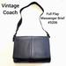 Coach Bags | New Vintage Coach Black Leather Full Flap Messenger Bag 5206 | Color: Black | Size: Os