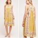 Anthropologie Dresses | Anthropologie Bhanuni Yellow Viscose Crepe Printed Halter Neck Dress, Large | Color: Yellow | Size: L