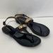 Coach Shoes | Coach Caterine Women's Black Patent Flat Leather Flip Flop Size 7.5 | Color: Black | Size: 7.5