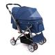 Dog Stroller Foldable Pet Stroller Four-Wheel Pet Stroller Double-Sided Pet Stroller Foldable Pet Stroller Outdoor Pet Stroller Pet Stroller (Color : Blue, Size : A)