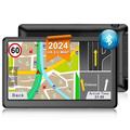 Jimwey Bluetooth UK Sat Nav for Car, 7 inch GPS Navigator 2024 UK Europe Maps, Lifetime Free Updates, Truck GPS Navigation with Handsfree Calling, Postcode, Speed Camera Alert, Lane Guidance Assist