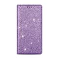 Flip Case for Samsung Galaxy S24ultra/S24plus/S24, Sparkle Glitter PU Leather Phone Cover with Card Slot Protective Case for Women Girls,Purple,S24plus