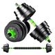 Dumbbells Dumbbells For Men And Women Gym Home Training Adjustable Weight Barbell Replacement Paddle Straight Bar Set Dumbbell Set (Color : Green, Size : 30kg)