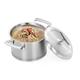 Mirror Polished Nickel Free Stainless Steel Stock Pot/Soup Pot with Glass Lid Cookware Pots and Pans Sets