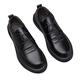 CCAFRET Men Shoes Men Leather Shoes Casual Big Toe Soft Sole Dress Versatile Business Lace-Up Breathable Style (Color : Schwarz, Size : 6.5 UK)