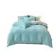 Double Bed Sheets And Duvet Cover Milk Velvet Embroidered Solid Color Four-piece Set Milk Velvet Duvet Cover Sheet Bed Set Falai Velvet Single Set Bed Sheet Set (Color : Green, Size : 220/240cm)