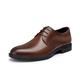 CCAFRET Men Shoes Dress Shoes Genuine Leather Formal Men Shoes Loafers Business Derby Wedding Luxury Shoes for Men (Color : Brown, Size : 6.5)