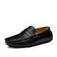 CCAFRET Men Shoes Big Size Men Loafers Real Leather Shoes Men Boat Shoes Brand Men Casual Leather Shoes Male Flat Shoes (Color : Schwarz, Size : 7.5)