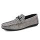 CCAFRET Men Shoes Leather Shoes Men Black Mens Shoes Casual Luxury Shoes Men (Color : Gray, Size : 7)