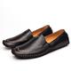 CCAFRET Men Shoes Men's Casual Shoes Handmade Mens Leather Loafers Arrival Man Slip-On Leisure Shoes Man's Leather Shoes (Color : Schwarz, Size : 8)
