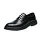 CCAFRET Men Shoes Men's Fish Leather Shoes Patent Leather Oxford Shoes Men's Luxury Dress Shoes Wedding Shoes Leather Brogues (Color : Schwarz, Size : 6.5 UK)