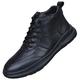 CCAFRET Mens Gym Shoes Men Boots Winter Plus Outdoor Walking Casual Shoes Men Sneakers Autumn Male Footwear Black Flat Snow Boots Men Shoes (Size : 6.5 UK)