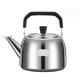 Whistling Kettle Stainless Steel Whistling Kettle with Spout Cover Hot Water Boiler Kettle Portable Kitchen Stovetop Kettle Stainless Steel Kettle (Color : Silver, Size : 4L)