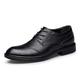 CCAFRET Men Shoes Plus Size Natural Genuine Leather Oxford Shoes for Men Dress Shoes Business Formal Shoes Men Flats Winter Men Shoes (Color : Schwarz, Size : 46)