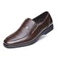 CCAFRET Men Shoes Business Leather Shoes Men Dress Shoes Classic Black Formal Shoes for Men Office Shoes Plus Size Genuine Leather Men Shoes (Color : Brown, Size : 7.5 UK)