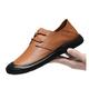 CCAFRET Men Shoes Men Shoes Genuine Leather Men Sneakers Qulaity Casual Shoes lace up Softy Luxury Brand Shoes for Men Oxfords Moccasins Men Shoes (Color : Brown, Size : 8)