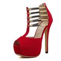CCAFRET High Heels Sexy Platform high-Heeled Shoes Open Toe Ankle Strap Women's Shoes Women's Designer high-Heeled Shoes Women's high-Heeled Shoes (Color : Red, Size : 10)
