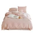 Double Bed Sheets And Duvet Cover Cotton Waffle Bed Four-piece Single Double Bed Sheet Three-piece Set Pure Cotton Bed Sheet Bedding Set Set Bed Sheet Set (Color : Pink, Size : 200x230cmA)