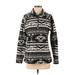 Eddie Bauer Fleece Jacket: Black Aztec or Tribal Print Jackets & Outerwear - Women's Size Small