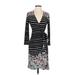 BCBGMAXAZRIA Casual Dress - Wrap: Black Dresses - Women's Size Small