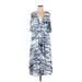 Torrid Casual Dress - Midi: Blue Tie-dye Dresses - Women's Size 2X Plus