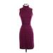 Calvin Klein Casual Dress - Bodycon: Burgundy Dresses - Women's Size 2