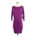 Express Cocktail Dress - Popover: Purple Solid Dresses - New - Women's Size X-Small