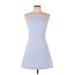 French Connection Casual Dress - Mini: Blue Solid Dresses - Women's Size 6