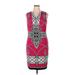 Jones New York Casual Dress - Sheath: Pink Jacquard Dresses - Women's Size 14