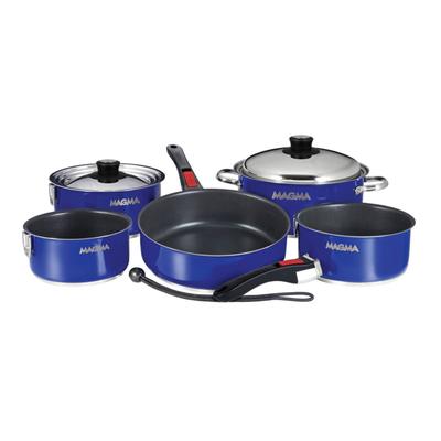 Magma Induction Non-Stick Enamel Finish Cookware Set - 10pc - Red A10-366-MR-2-IN