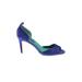 Ann Taylor Factory Heels: Blue Color Block Shoes - Women's Size 6 1/2