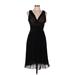 BCBGMAXAZRIA Cocktail Dress - Midi: Black Dresses - Women's Size 8