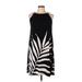 Signature London Style Casual Dress - Midi: Black Graphic Dresses - Women's Size Large