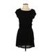 Ya Los Angeles Casual Dress - DropWaist: Black Solid Dresses - Women's Size Large